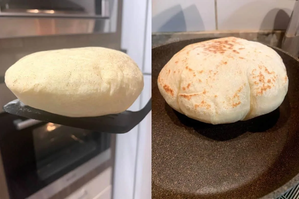 Receita de Pão Sírio (Pão Pita/Árabe) ♥ Receita fácil para forno e frigideira